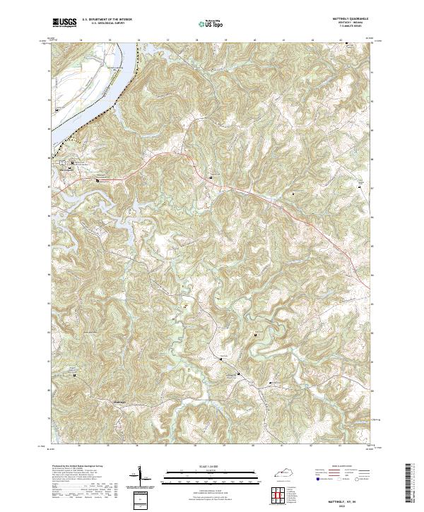 Mattingly, KY-IN — USGS 7.5-minute topo (2022)