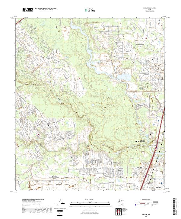 Maedan, TX — USGS 7.5-minute topo (2022)