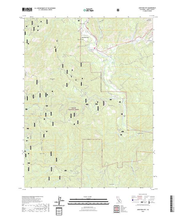 Junction City, CA — USGS 7.5-minute topo (2022)