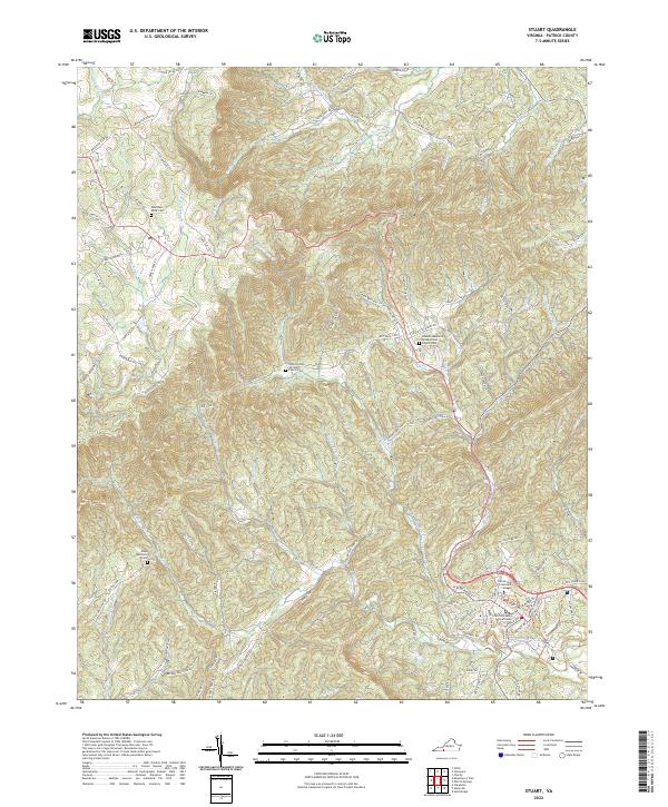 Stuart, VA — USGS 7.5-minute topo (2022)