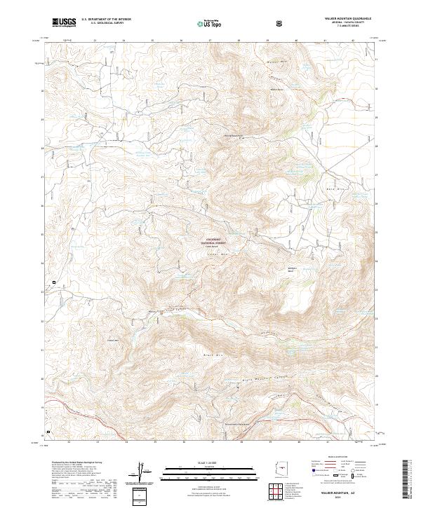Walker Mountain, AZ — USGS 7.5-minute topo (2021)