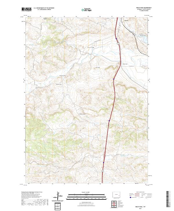 Sibley Peak, WY — USGS 7.5-minute topo (2021)