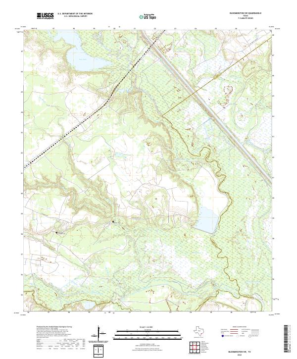 Bloomington SW, TX — USGS 7.5-minute topo (2022)