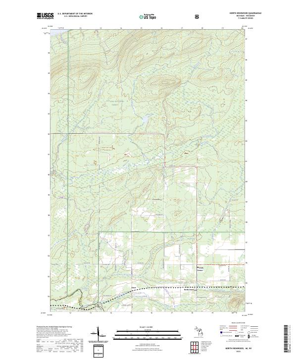North Ironwood, MI-WI — USGS 7.5-minute topo (2023)