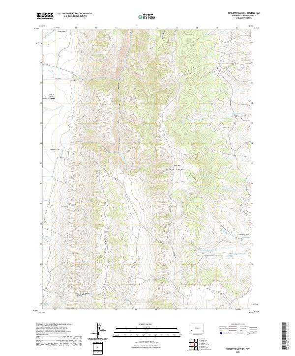 Sublette Canyon, WY — USGS 7.5-minute topo (2021)