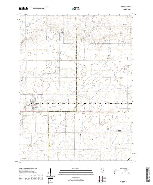 Newman, IL — USGS 7.5-minute topo (2024)