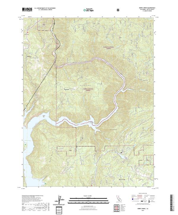 Berry Creek, CA — USGS 7.5-minute topo (2021)