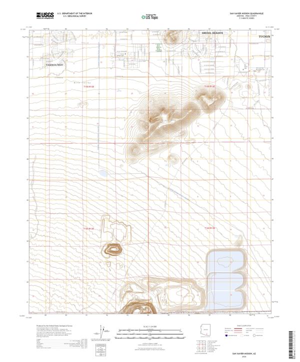 San Xavier Mission, AZ — USGS 7.5-minute topo (2026)