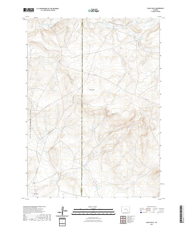 Chalk Hills, WY — USGS 7.5-minute topo (2021)