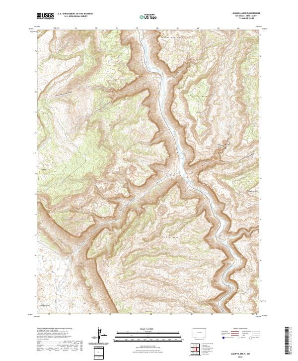 Juanita Arch, CO — USGS 7.5-minute topo (2022)