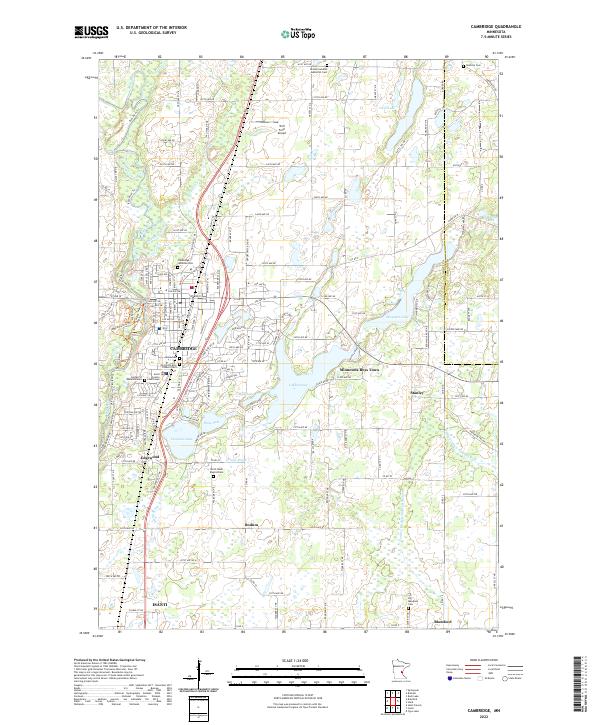 Cambridge, MN — USGS 7.5-minute topo (2022)
