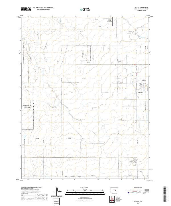 Ellicott, CO — USGS 7.5-minute topo (2022)