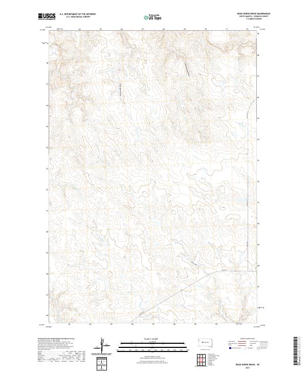Dead Horse Draw, SD — USGS 7.5-minute topo (2021)