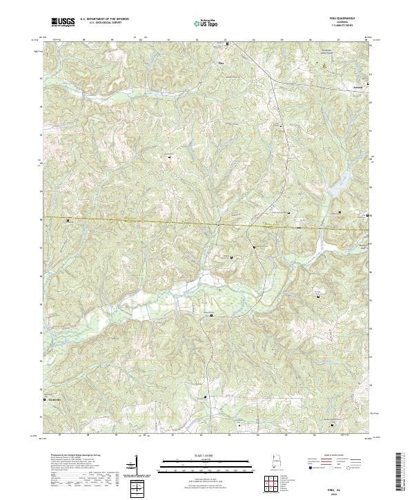 Vina, AL — USGS 7.5-minute topo (2024)