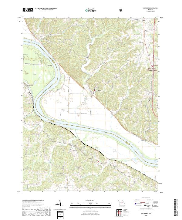 Hartsburg, MO — USGS 7.5-minute topo (2021)