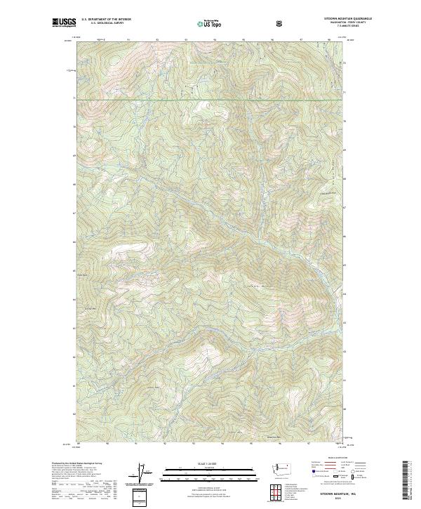 Sitdown Mountain, WA — USGS 7.5-minute topo (2023)
