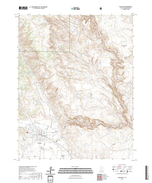 Escalante, UT — USGS 7.5-minute topo (2023)