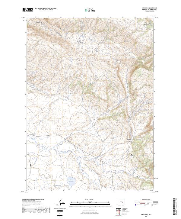 Freeland, WY — USGS 7.5-minute topo (2023)