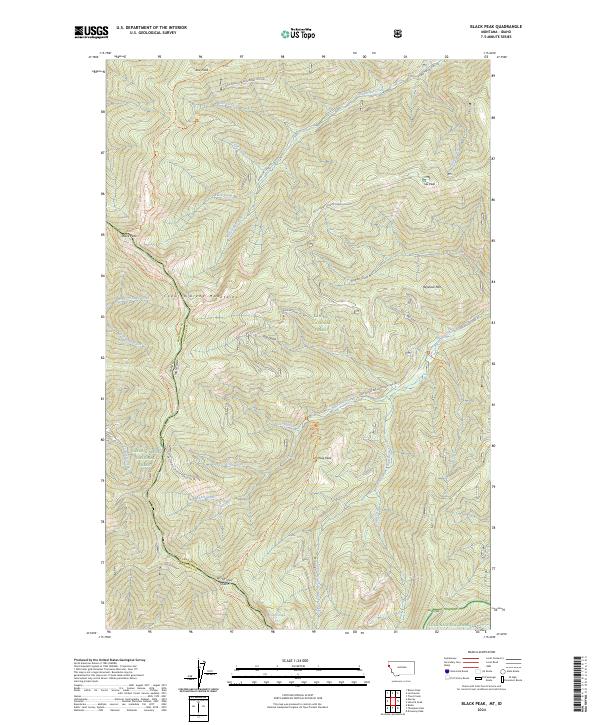 Black Peak, MT-ID — USGS 7.5-minute topo (2024)