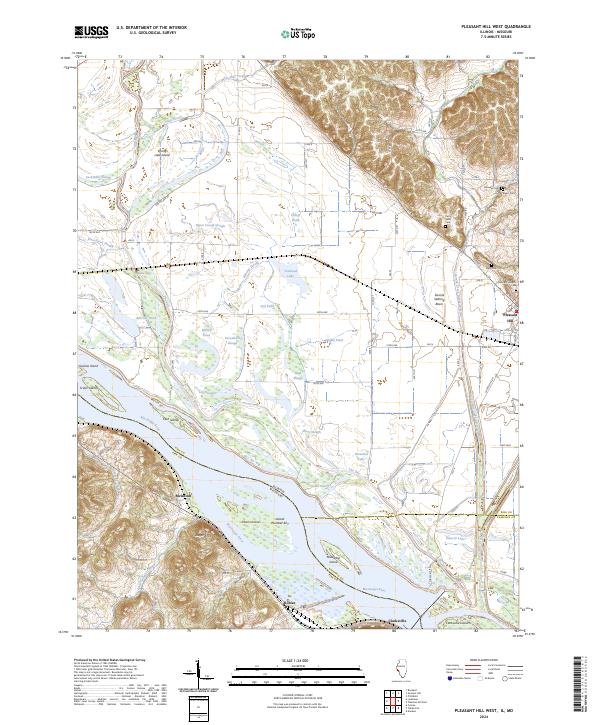 Pleasant Hill West, IL-MO — USGS 7.5-minute topo (2024)