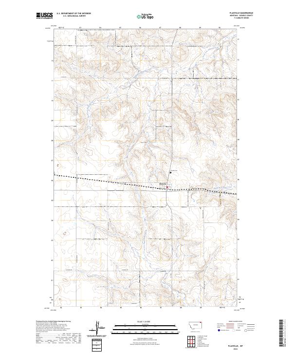 Flaxville, MT — USGS 7.5-minute topo (2024)