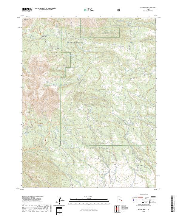 Mount Peale, UT — USGS 7.5-minute topo (2023)