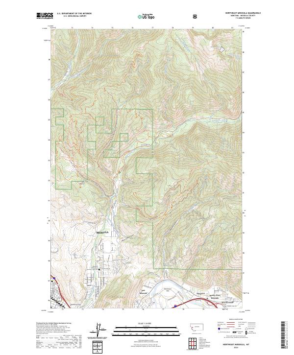 Northeast Missoula, MT — USGS 7.5-minute topo (2024)