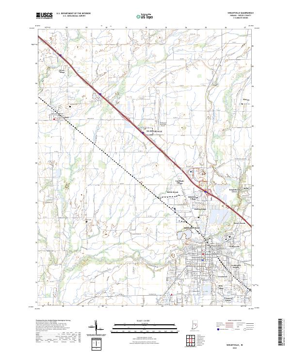 Shelbyville, IN — USGS 7.5-minute topo (2022)