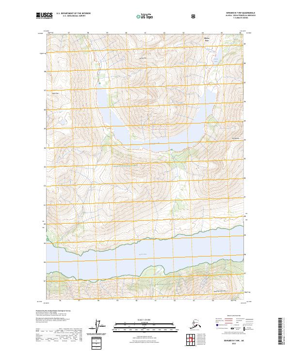 Seward B-7 NW, AK — USGS 7.5-minute topo (2023)
