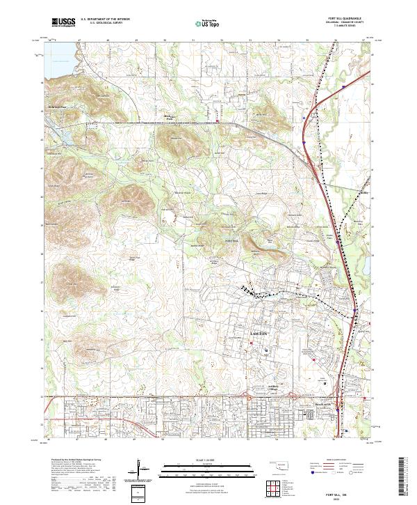 Fort Sill, OK — USGS 7.5-minute topo (2022)