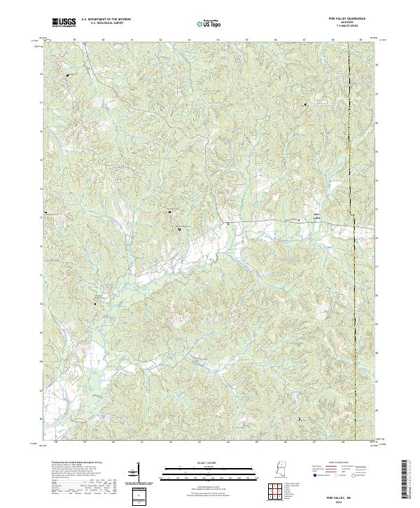 Pine Valley, MS — USGS 7.5-minute topo (2024)