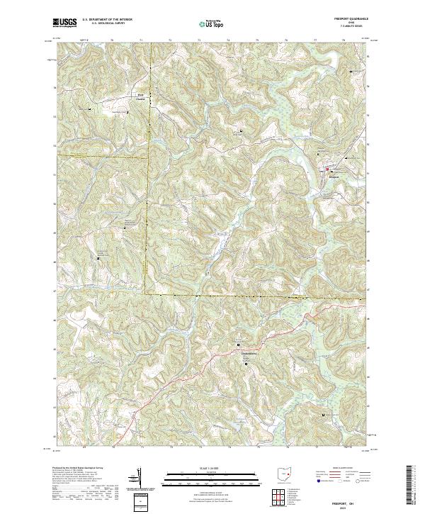 Freeport, OH — USGS 7.5-minute topo (2023)