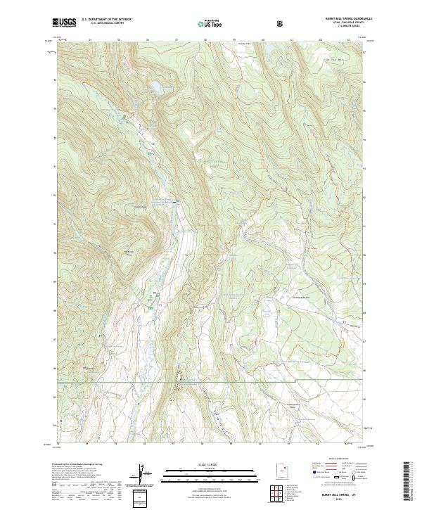 Burnt Mill Spring, UT — USGS 7.5-minute topo (2023)