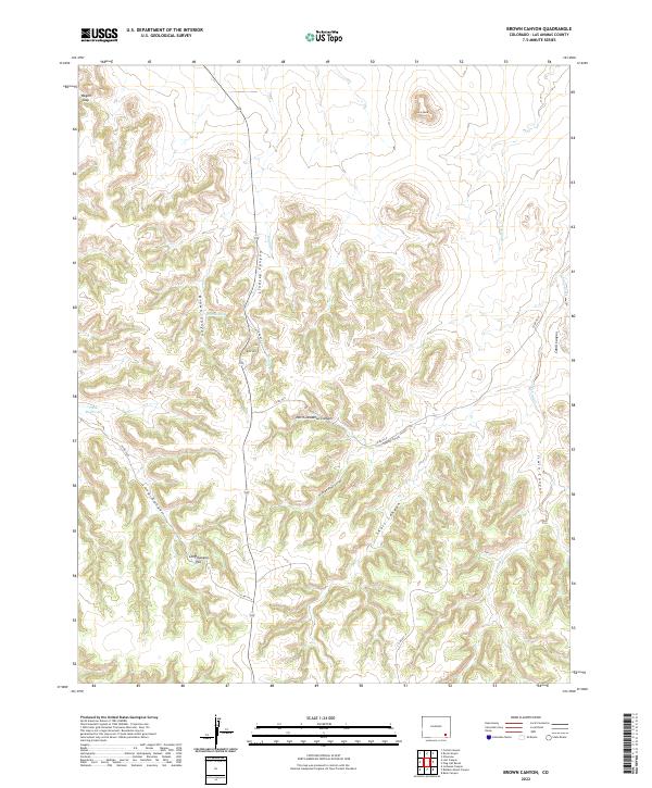 Brown Canyon, CO — USGS 7.5-minute topo (2022)