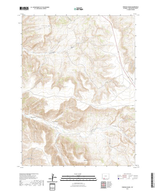 Firehole Basin, WY — USGS 7.5-minute topo (2021)