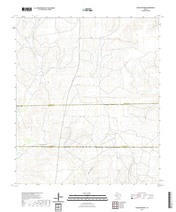 Coon Dive Draw, TX — USGS 7.5-minute topo (2022)