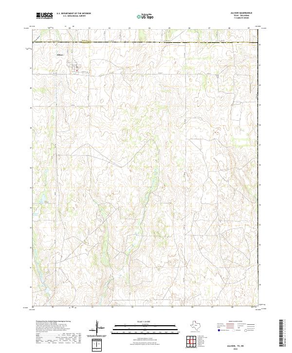 Allison, TX-OK — USGS 7.5-minute topo (2022)