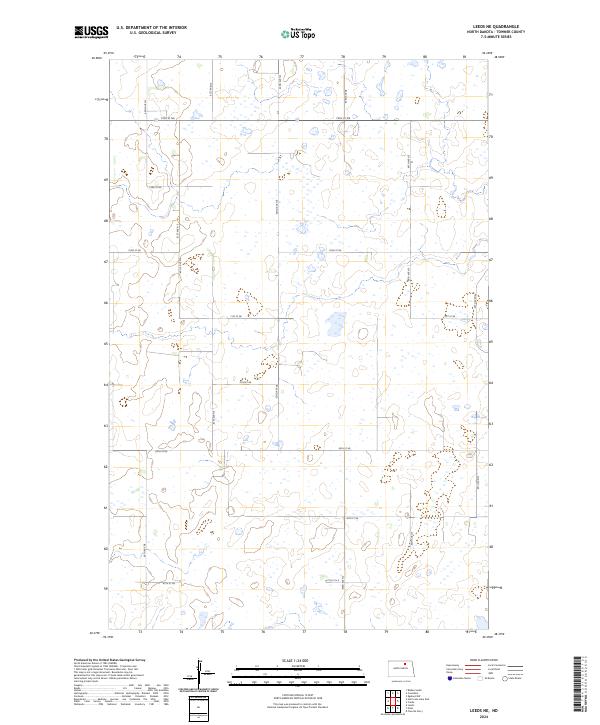 Leeds NE, ND — USGS 7.5-minute topo (2024)