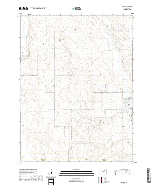 Adena, CO — USGS 7.5-minute topo (2022)