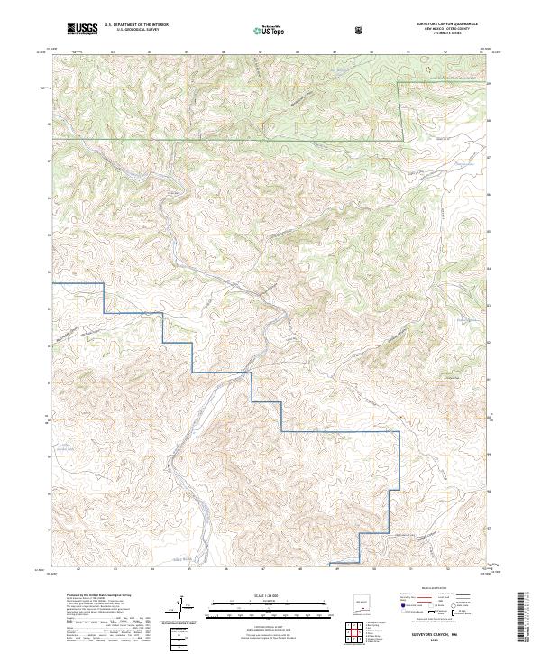Surveyors Canyon, NM — USGS 7.5-minute topo (2023)