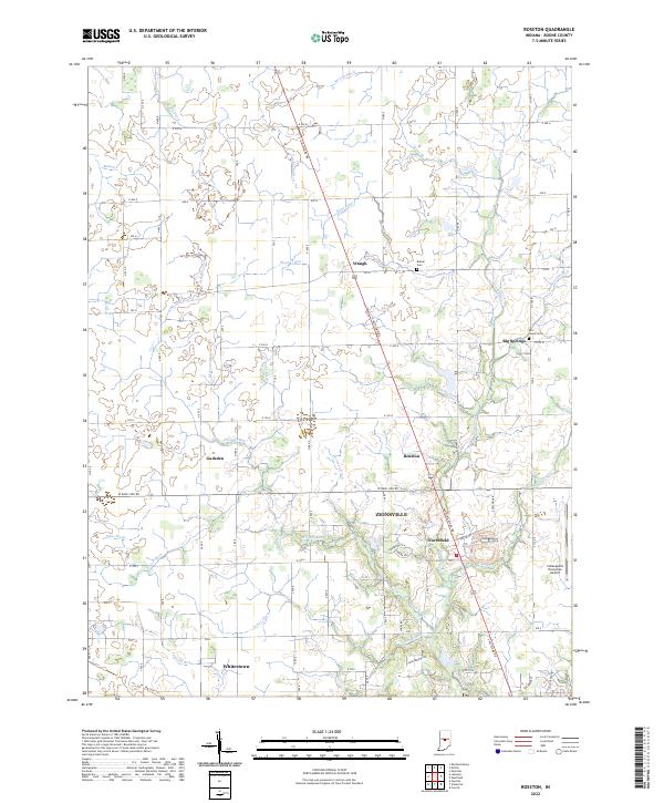Rosston, IN — USGS 7.5-minute topo (2022)