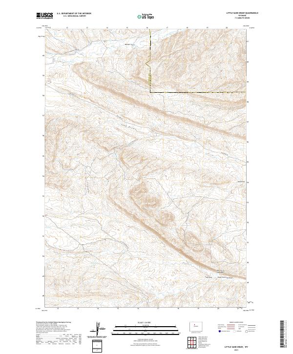 Little Sand Draw, WY — USGS 7.5-minute topo (2021)