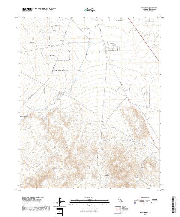 Inyokern SE, CA — USGS 7.5-minute topo (2021)