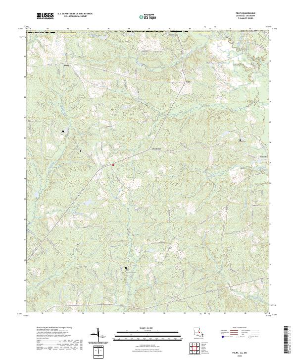 Felps, LA-MS — USGS 7.5-minute topo (2024)