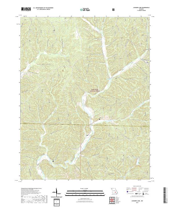 Loggers Lake, MO — USGS 7.5-minute topo (2021)