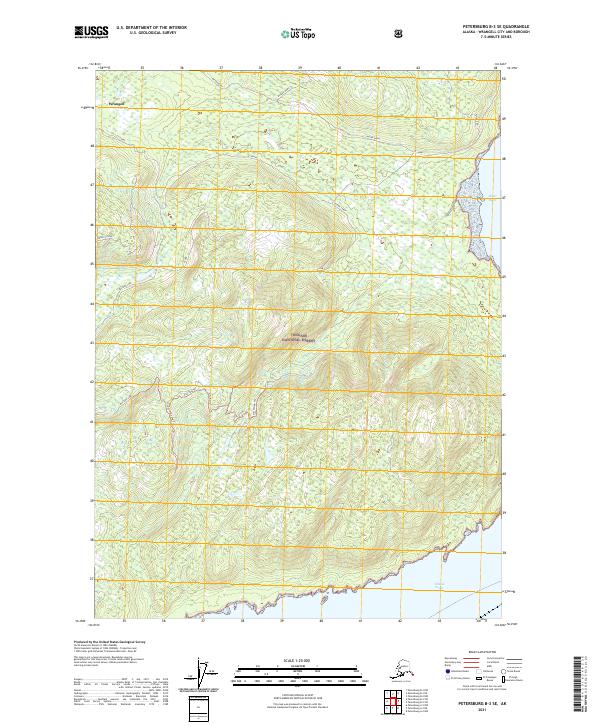 Petersburg B-3 SE, AK — USGS 7.5-minute topo (2021)