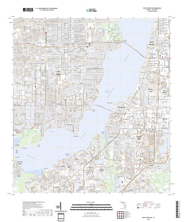 Fort Myers SW, FL — USGS 7.5-minute topo (2024)