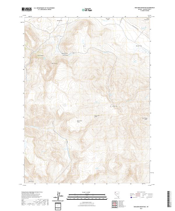 Boulder Mountain, NV — USGS 7.5-minute topo (2021)