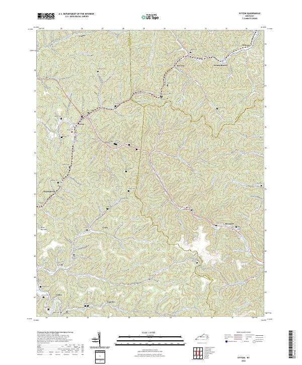Ivyton, KY — USGS 7.5-minute topo (2022)