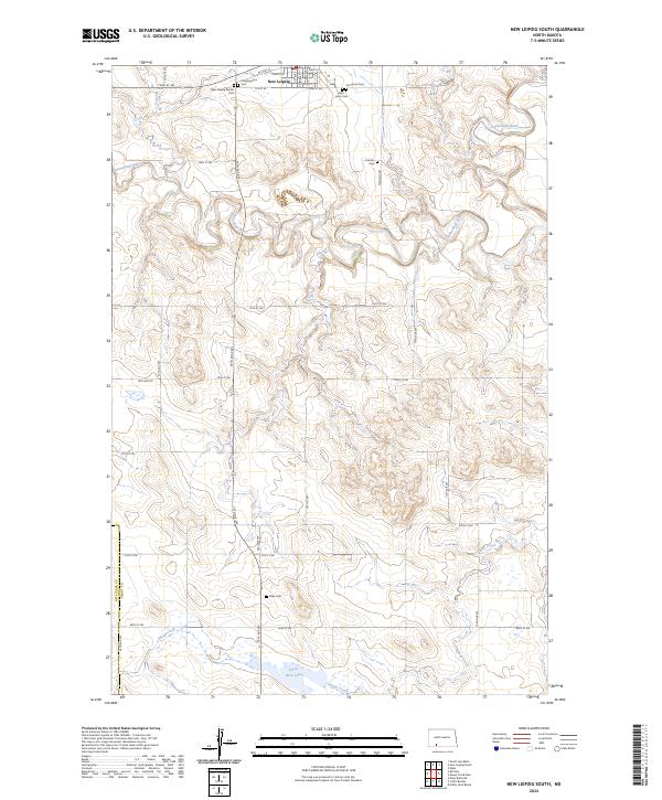 New Leipzig South, ND — USGS 7.5-minute topo (2024)